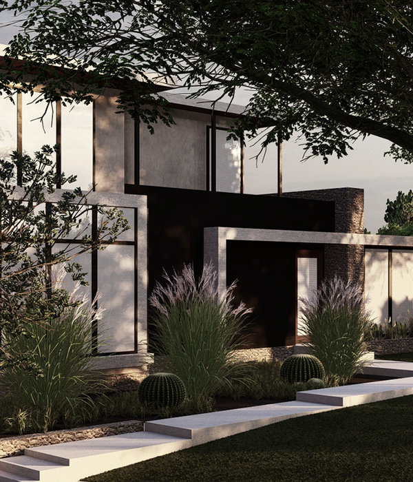 Architectural and Landscape design of modern home