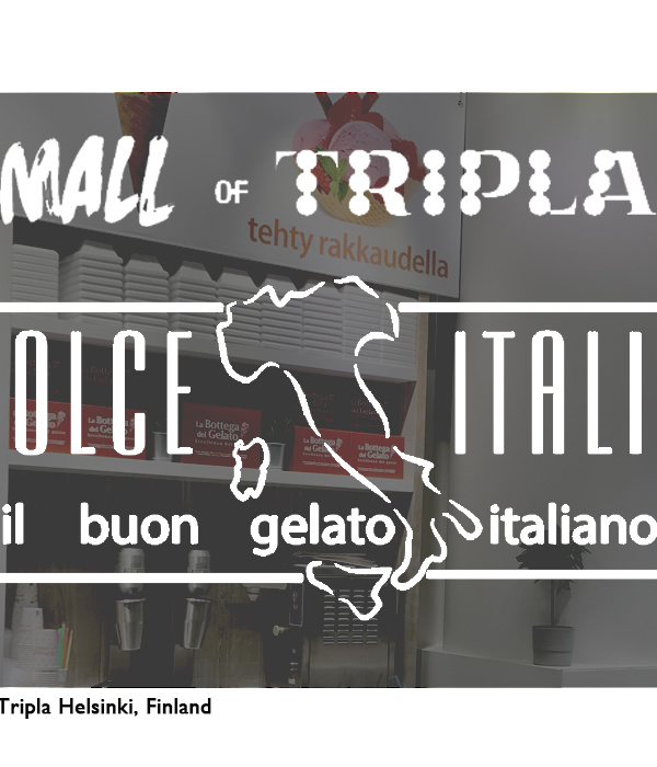 芬兰赫尔辛基 MALL of TRIPLA 购物中心"Dolce Italia" Gelateria 设计