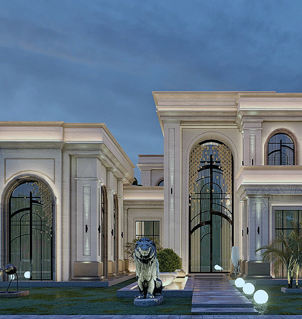 Anastasiya Gushchina丨别墅建筑丨Exterior & Landscape Design For K.A.Q Abu Dhabi,UAE.