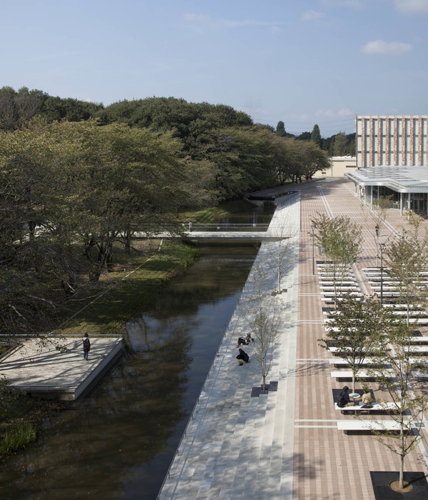 立正大学熊谷校园 | 线性景观与功能空间的完美结合