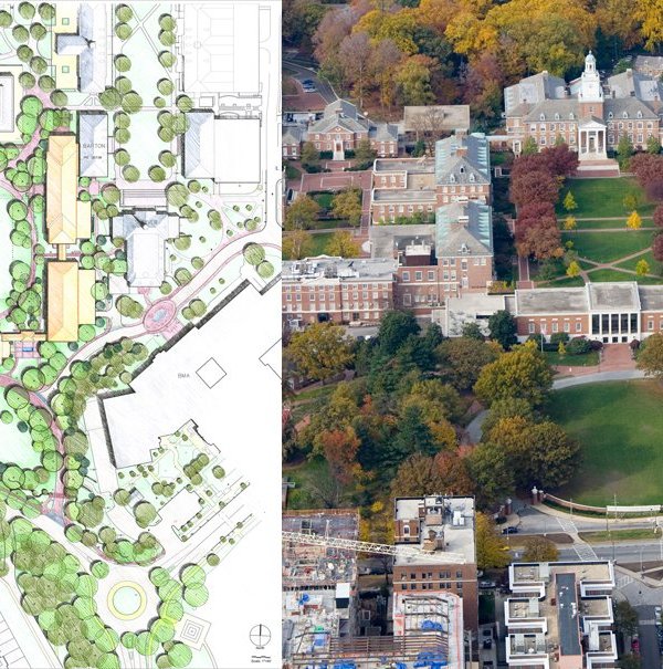 约翰霍普金斯大学 | 红砖铺装提升校园地位