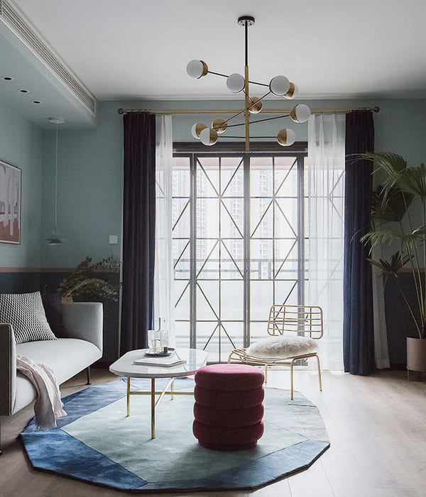 Captivating Pink, Blue And Green Interiors