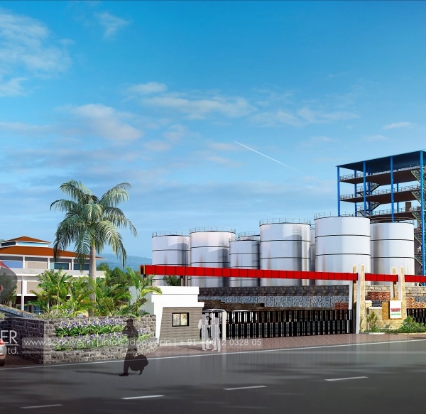 Sugar Factory-Total 3D Rendering for Industrial Project