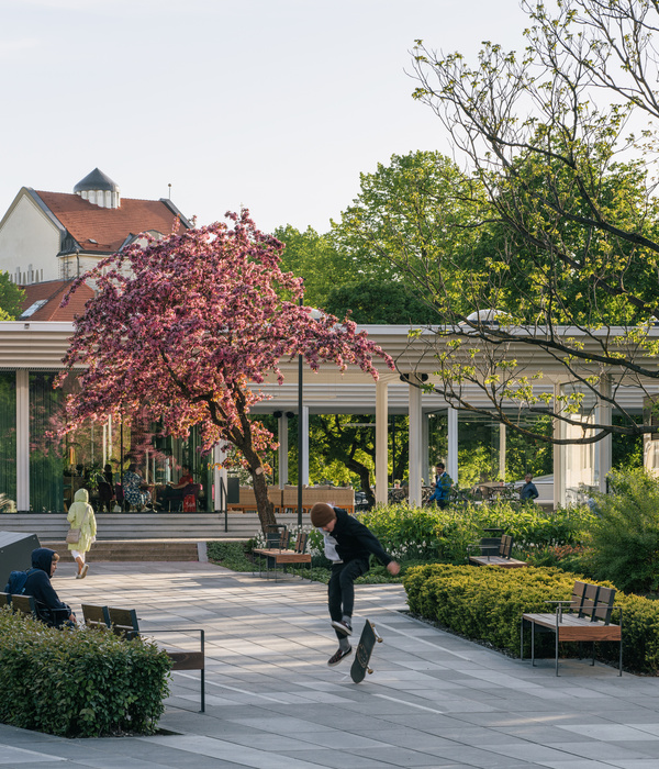 Tammsaare Park Pavilion | 历史建筑基础上的现代木结构公园凉亭设计