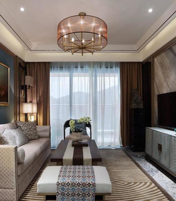 
淄博装修，橡树湾126平新中式设计 