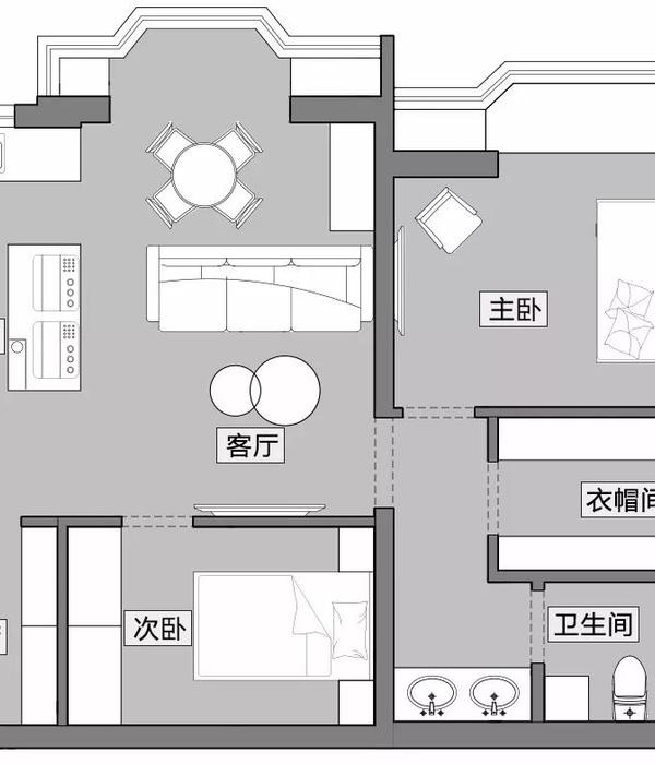 小户型炫酷全黑厨房，一居变两居的完美逆袭