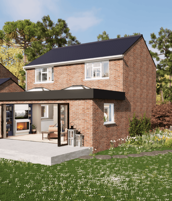 Denton House - rear extension with skylights