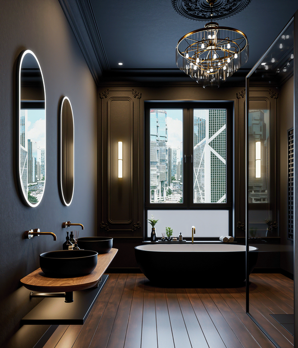 Dark and Moody Bathroom