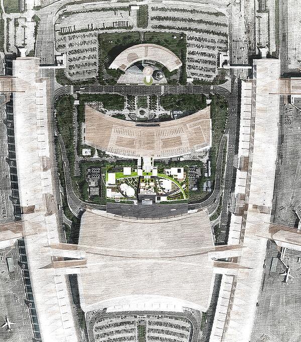 机场停车楼顶革新，航空科技人文融合的典范