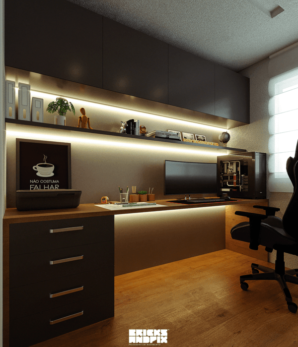 Anastasiya Gushchina丨平层丨HOMEOFFICE BRICKS - CGI