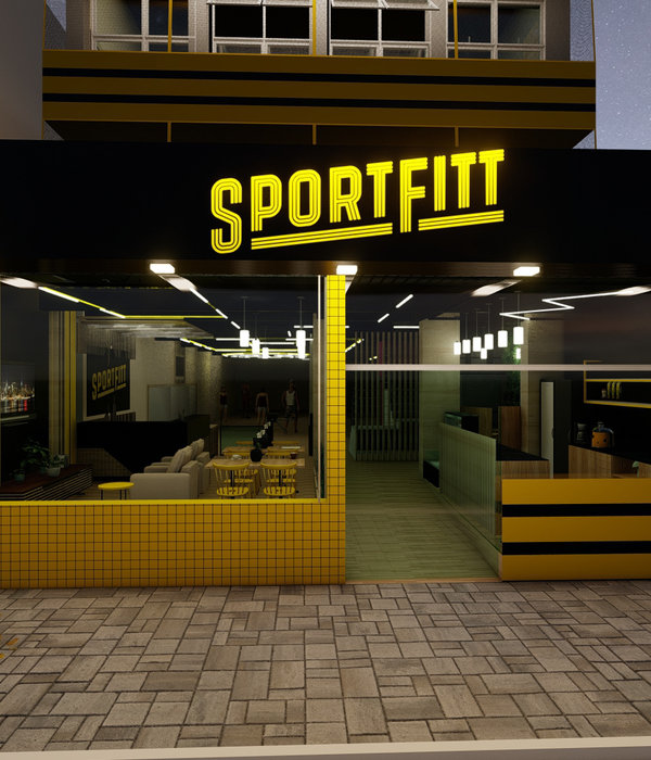 Modelagem e Render - Fachada Academia Sportfitt