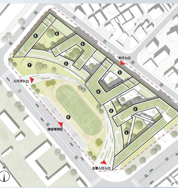 深圳平湖街道河包围九年一贯制学校 | 半围合式岭南建筑风格的活力校园